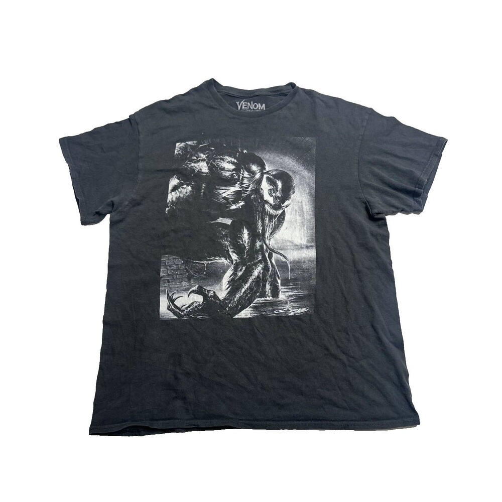 Marvel Venom Mens Graphic T Shirt Black Symbiote Comic Tee Size Large